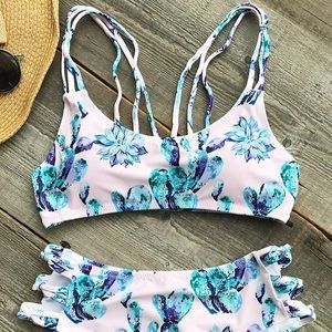 Cupshe cactus bikini set